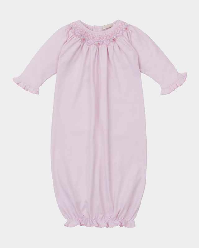 Girl's sCLB Summer Smocked Sleep Sack, Size Newborn-9M